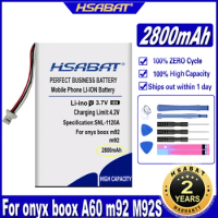 HSABAT M92 M92S 2800mAh Battery for Onyx Boox M92 M92S E-book DVR POWER BANK Batteries