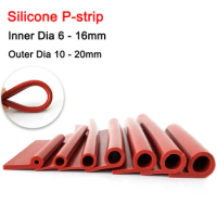 1 Meter Silicone P-Type Strip Inner Dia 6 - 16mm Outer Dia 10 - 20mm Steam Seal Width 24 - 40mm Silicone Red Seal For Oven Oven