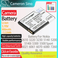 CameronSino Battery for Nokia 2610 3220 3230 5140 5140i 5200 5300 5500 5500 Sport 60206021 N80 fits iSpan BTA002 camera battery