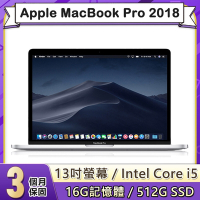 【福利品】Apple MacBook Pro 2018 13吋 2.3GHz四核i5處理器 16G記憶體 512G SSD (A1989)