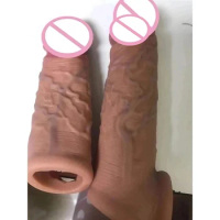 Sex Shop Penis Sleeve Big Cock Reusable Condom Delay Ejaculation Penis Sleeve Dick Male Dildo Enlargers Sex Toy For Men