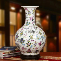 Jingdezhen Porcelain vase Pine Crane Landing pattern Large Vase Modern Chinese Household Decoration chinese floor vases big