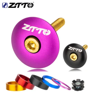 ZTTO MTB Bike Headset Spacer Cover Suspension Top Tube Cap Screw Fork Ring Spacers 1 1/8 Inch Bike Stem washer Headset Star Nut