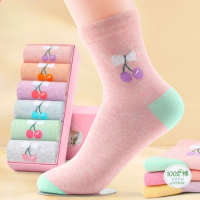 Socks Spring and Autumn Pure Cotton Mid tube Socks 100% Cotton Women's Cotton Socks Odor proof and Breathable Women's Socks