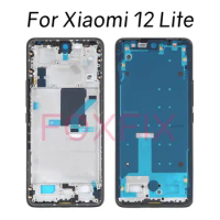 Front LCD Frame For Xiaomi 12 Lite 5G Screen Housing Bezel Plate Replacement 2203129G