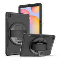 Case for Samsung Galaxy Tab S6 Lite 2022 / 2020 10.4" SM-P610/P615/P613/P619 Rugged Cover 360 Degree Rotating Stand Hand Strap