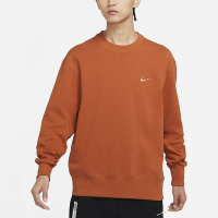 Nike 大學T NSW Sweatshirt 休閒 男款 刺繡LOGO 厚實 衛衣 基本款穿搭 橘 DA0022-881