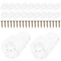 20pcs Glass Retainer Clips Closet Cabinet Panel Clips Door Window Mirror Clip with Screws Style 1