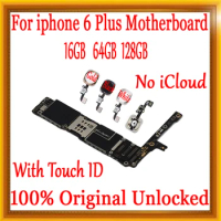 16g/64/128g Logic Board For iphone 6 Plus 5.5“ Original Unlock Motherboard For iphone 6 Plus Clean iCloud Mainboard 100% Tested