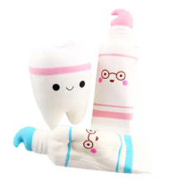 Squish Antistress Kids Toys Simulation Cartoon Squishy Toothpaste Scented Slow Rising Stress Reliever Squeeze Toy for Children