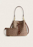 Coach Coach Rowan Bucket Bag In Signature Canvas Tan Brown