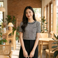 OhDaily - Fuji Knit Crop Top / Atasan Wanita / Atasan Korea