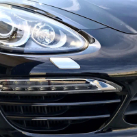 【IDFR】Porsche 保時捷 Cayenne 凱宴 2011~2014 鍍鉻銀 噴水蓋 洗燈器蓋 外蓋飾貼(噴水器外蓋貼)