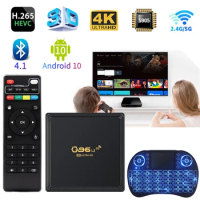 Q96 L2 TV Box Android 10 Amlogic S905 Quad Core 4K 3D HDR10 H. 265 4G 5G Dual WiFi Smart Media Player 8GB 128GB BT 4.1 Iptv TV