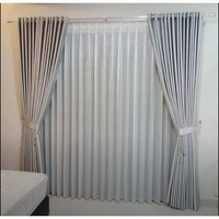 SKY - Gorden Blackout Minimalis Smokering Embos Polos Pandawa Interior ABU MUDA