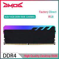 GMOG Memory RGB RAM DDR4 3200MHz PC4-25600 8GB 16GB 3600MHz Memoria RAM Dual Channel DDR4 1.2V DIMM Desktop High Performance