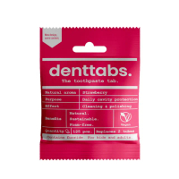 【丹特一錠淨Denttabs】牙膏錠-兒童草莓含氟環保牙膏(125顆/包)