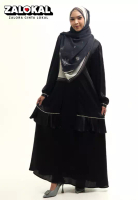 RABBANI Rabbani - Gamis Dress Muslim Qanzaya Exclusive Hitam