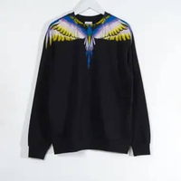 Sweater MARCELO BURLON WINGS BLUE YELLOW BLACK SWEATSHIRT 100% ORIGINAL XL