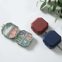 Mini Portable Pills Organizer Case 6 Grids PillBox Tablet Storage Container Weekly Medicine Pill's Box Pill Case Drug Dispenser