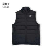 Gym-Shark Vest Cowok Crest Puffer β Rompi Puffer Pria Ringan, Jaket Tanpa Lengan Outdoor, Fashion Ka
