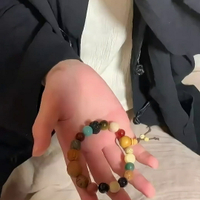 言晚遇菩提十八籽手串女小眾設計感新中式國潮平安鎖鈴鐺串珠手鏈