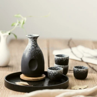 Japanese Style Sake Ceramic Wine Set Sake White Wine Jug small Cellar Home Jug Water Cup Set Drinkware