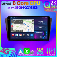 Owtosin Android 12 8+256G QLED 2K Car Multimedia Radio For Toyota Avalon 2000-2004 4G SIM WiFi GPS Navigation Stereo CarPlay DSP