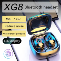 Digital XG8 Bluetooth 5.2 TWS Bluetooth Headset tws Sports Headset Touch Mini Wireless Bluetooth Headset Noise Reduction Earbuds