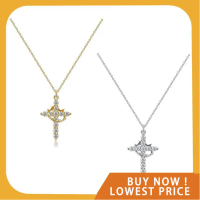 Kalung Mahkota, Serbaguna, Loket Keluli Tahan Karat, Rekaan Elegan, Salib, Aksesori Elegan, Untuk Wa