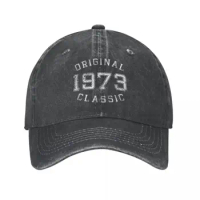 Vintage Original Classic 1973 Baseball Cap for Men Women Distressed Cotton Sun Cap 50 Years Old Outdoor Workouts Gift Caps Hat