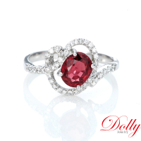【DOLLY】1克拉 天然尖晶石14K金鑽石戒指