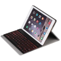Ultra Slim PU Leather Smart Cover with 7 Colors LED Back-lit Removable Bluetooth Keyboard for Apple iPad Mini 3 iPad Mini 2 Mini