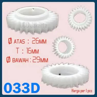Plastik gear gearbox mesin cuci 1 tabung GGK-033D