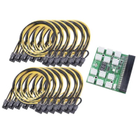 6Pin To 8Pin Btc Mining Power Cords Power Module Breakout Board For Hp 750W 1200W Psu Server Power Conversion