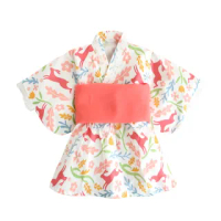【Baby 童衣】任選 日式和服浴衣洋裝 印花圖案浴衣洋裝 60364(小兔子)