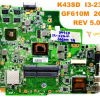 laptop motherboard for ASUS K43SD laptop motherboard With I3-2350M CPU GF610M 2GB GPU REV 5.0 tested good