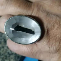 Batu Cincin Yakut Putih Motif Alif Atau Satu Natural Alam Kode i/14