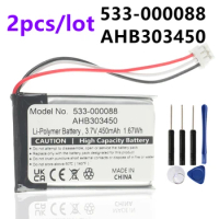2pcs/lot Battery 533-000088 AHB303450 For Logitech Mx Master 2s Mouse Touchpad MX Anywhere 2 Anywhere 2S MX Ergo MX Mas