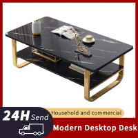 Modern Minimalist Luxury Coffee Table With Vintage Rock Plate Design Simple And Elegant Retro Style 