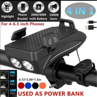BICYCLE 4 IN 1 POWERBANK + PHONE HOLDER + BELL bromptom,mtb, polygon