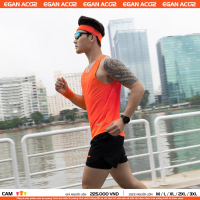 EGAN - Áo Chạy Bộ, Thể Thao -Nam (BA LỖ)- Egan AC02 - CAM, Chất Liệu, Thoáng Mát, Thời Trang, Mỏng N