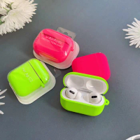 Air pods Case Neon Green official Silicone Cases for Airpods Pro 1 2 Liquid Fluorescence Hot Pink Silicone Hook Cover Air Pods