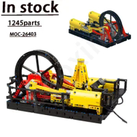 New Power Steam Engine with Air Pump MOC-26403 • 1245 Parts • Mechanical Composition Person: Children's Birthday Toy Present