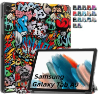 For Samsung Galaxy Tab A9 Plus Case 2023 PU Leather Protective Hard Back Funda For Galaxy Tab S9 FE A9 Plus Tablet Cover