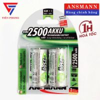 Pin sạc Trung C 2500mAh Ansmann chính hãng - Vỉ 2 viên