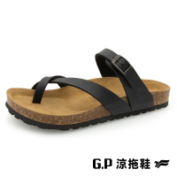 【G.P】女款簡約套指柏肯拖鞋W931-黑色(SIZE:35-39 共二色)