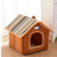 Pet Supplies Dog supplies Dog house Cat house Pet House Winter pet house can be dismantled and washed chimney house