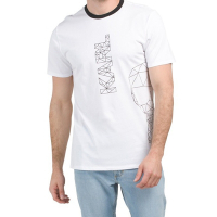 KARL LAGERFELD 老佛爺 熱銷文字圖案短袖T恤-白色