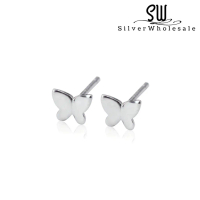 💥PROMO💥#E235 Silver 925 Dainty Simple Butterfly Stud Earrings (Subang Rama-rama Perak 925)